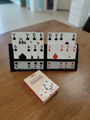 support de cartes à jouer 3 niveaux