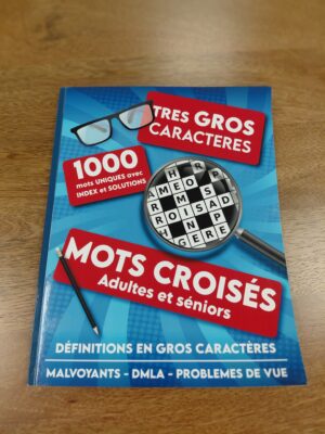 Mots croisés en très gros caractères – Malvoyants et seniors