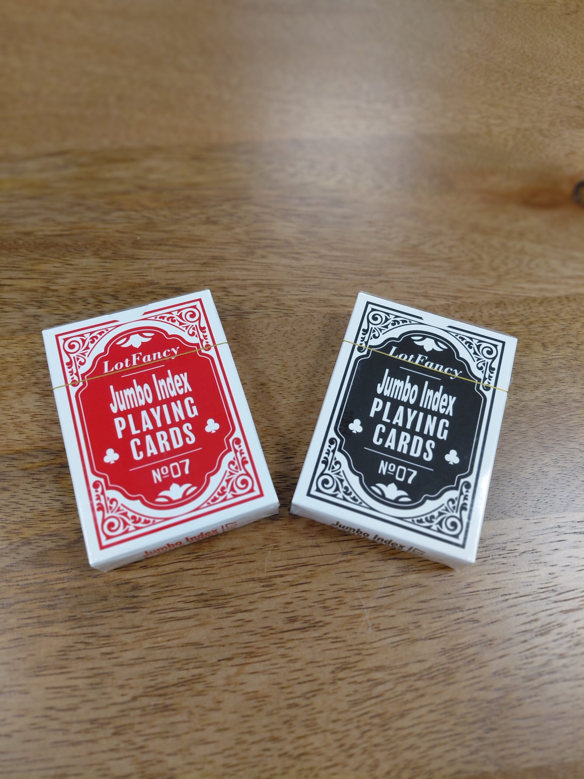 Jeu de cartes gros caractères