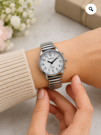 Montre parlante TOUCH femme – Bracelet métallique – Image 3