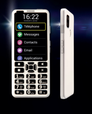 Smartphone vocalisé SmartVision3 Kapsys avec écran tactile et clavier à touches